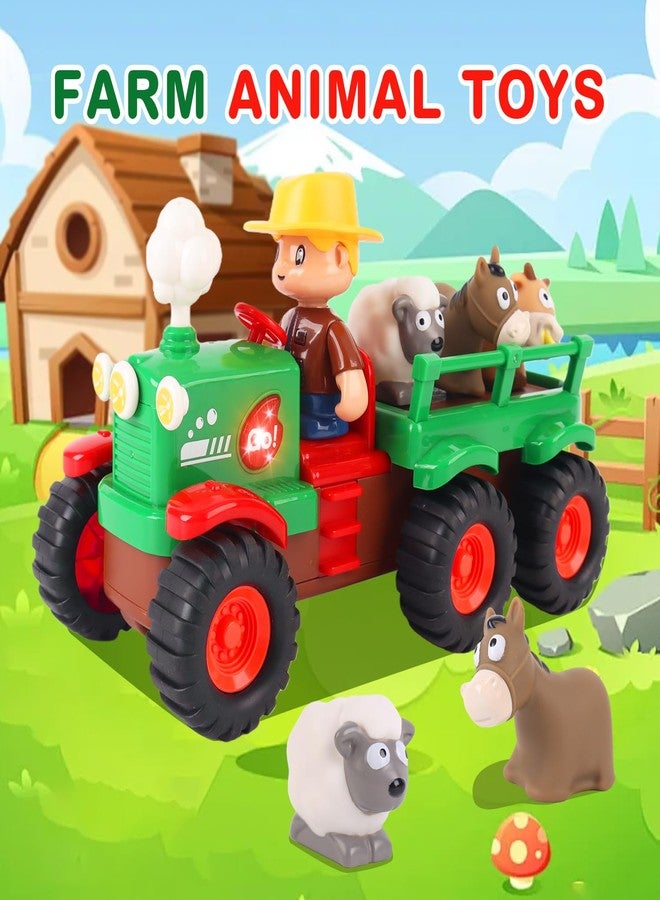 Toyfinity Tractor Toy with Farmer Figure & Farm Animals | Light & Sound Effects | Toddler Toy Vehicle with Swaying Horse, Sheep & Cattle | Hand-Eye Coordination | Gifts for Boys & Girls, Unisex, Ages 5+ - Image 2
